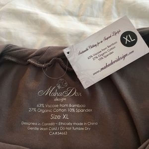 Maha Devi design bamboo tunic top taupe brown